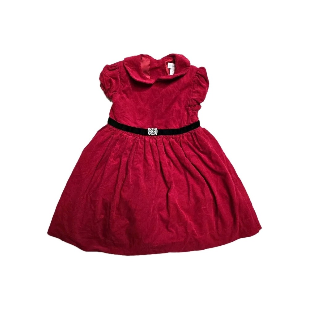 Ralph Lauren Baby Girls Dress Red Curdoroy Collared 18 Months